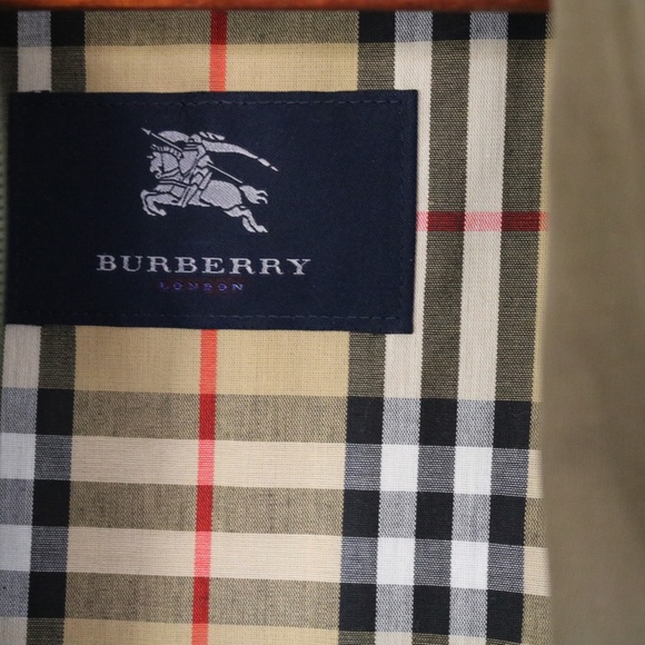 Burberry London Vintage Men's Car Coat or Hunting Jacket in Olive Green Size L - Picture 4 of 4